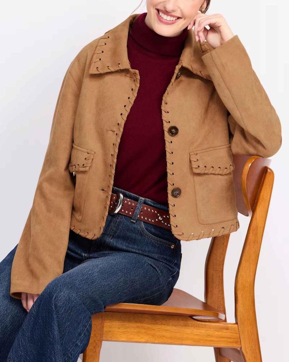 Market & Spruce Jaye Faux Suede Jacket NWT